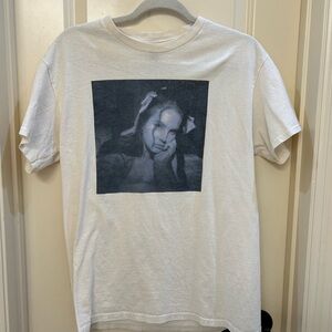 Lana Del Rey Graphic Print Cream Tour T-Shirt
